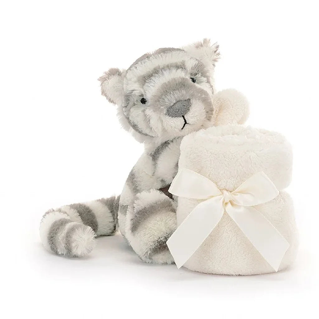 Jellycats stuffies bashful snow tiger soother