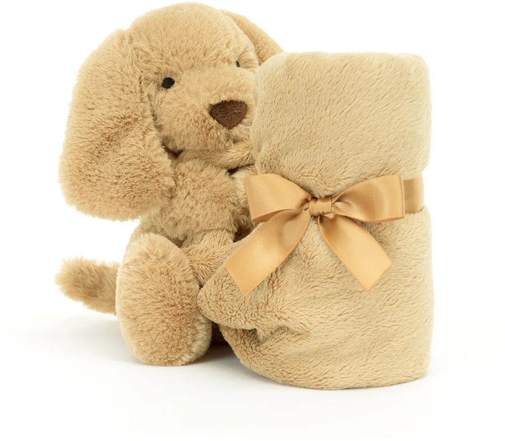 Jellycats stuffed animal toffee puppy soother