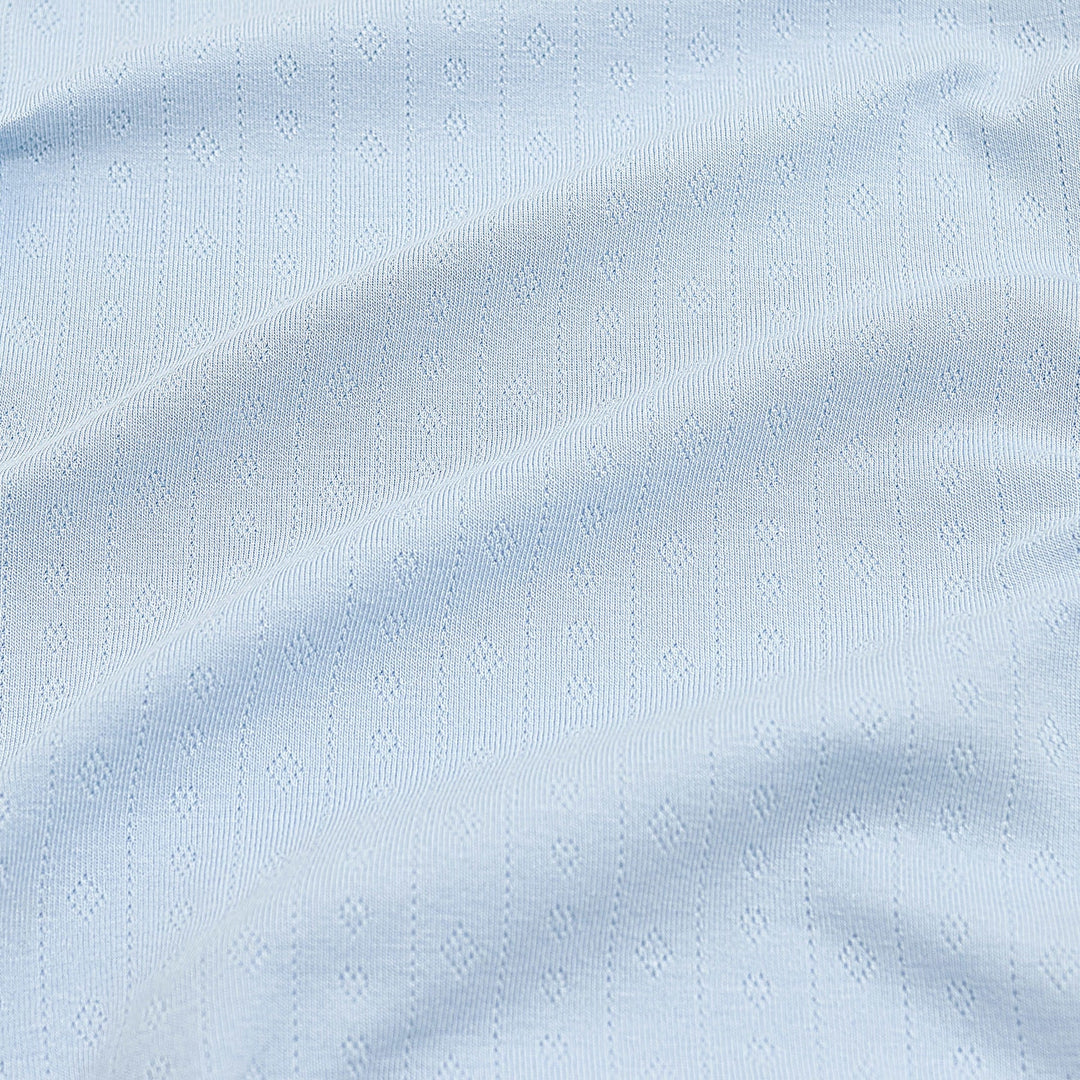 Pointelle Zippered Footie