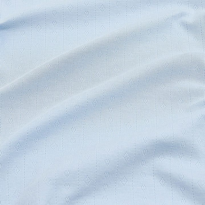 Pointelle Zippered Footie