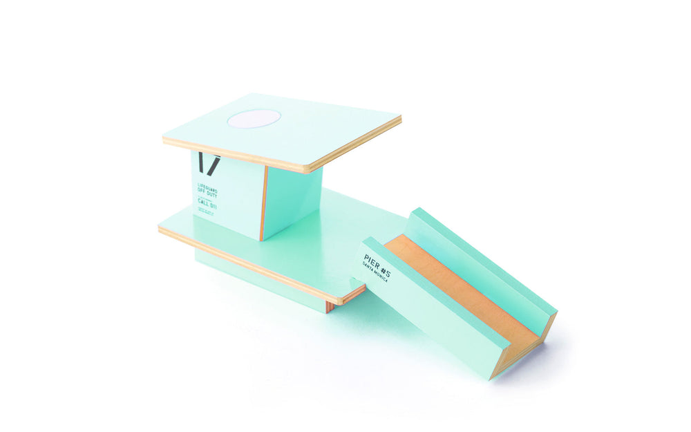 A toy car accessory by Plantoys, the Teal Santa Monica adds fun to toddler toy car play.