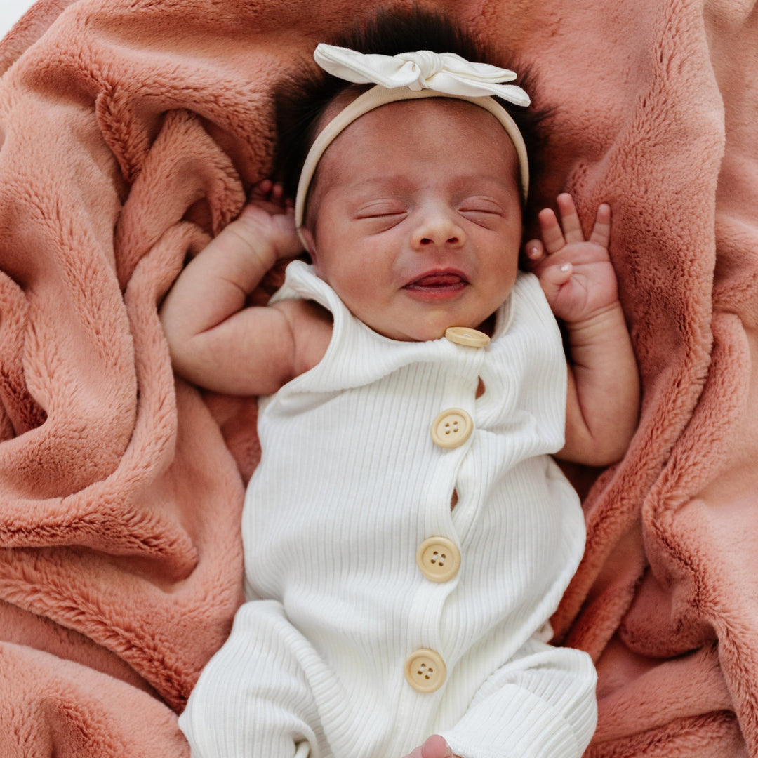 Cuddle time is sweeter with Clay Lush Receiving Blanket by Saranoni, ideal for baby receiving blankets.