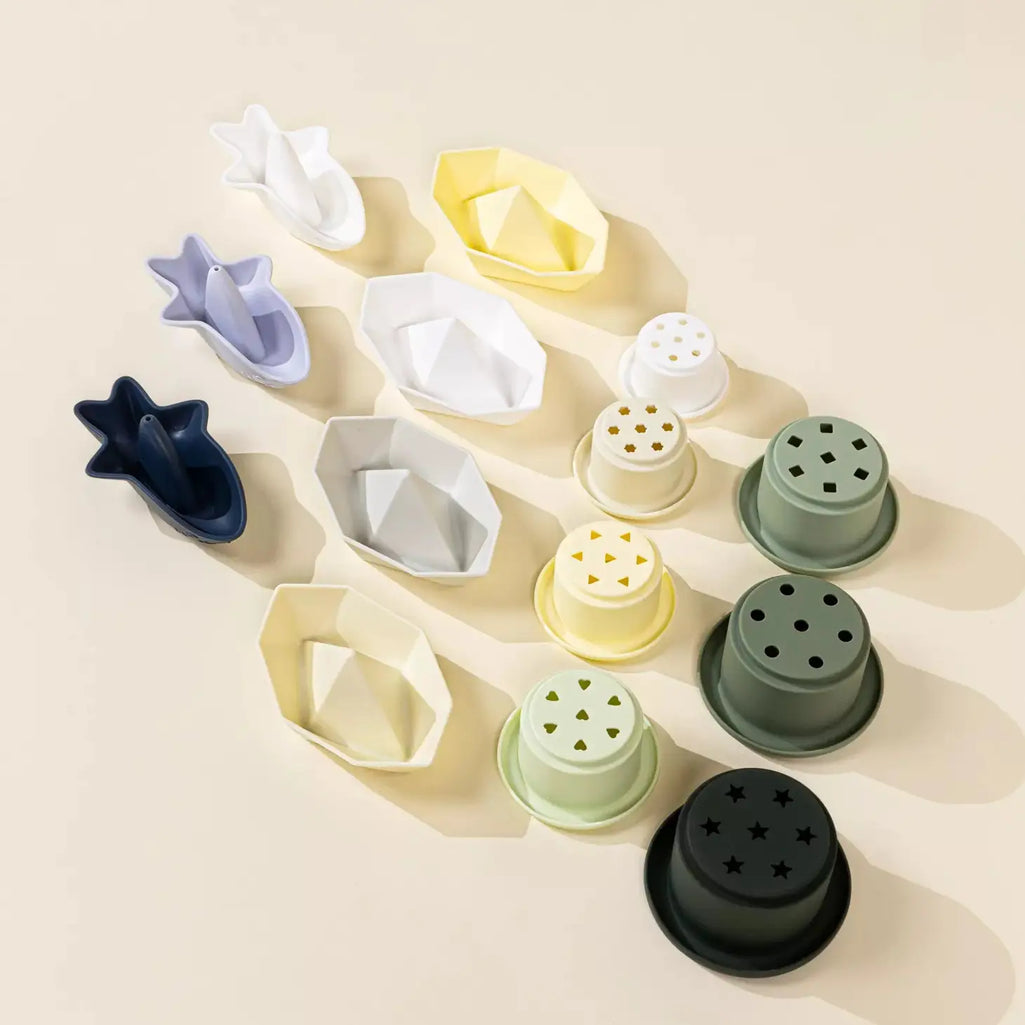 Coco village siicone toddler bath toy set
