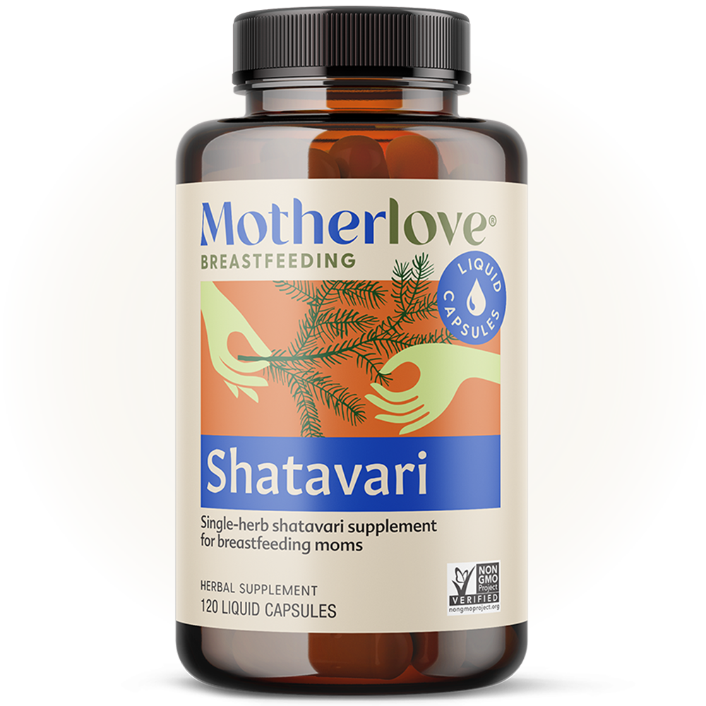 Motherlove Shatavari - Liquid Capsules glow view helps moms with milk supply supplements for healthy lactation