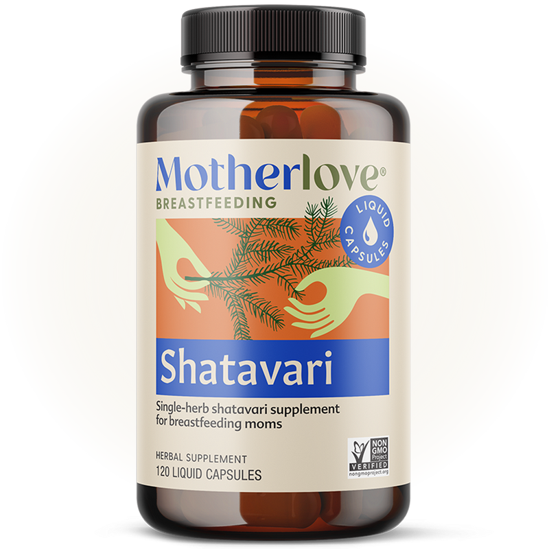 Motherlove Shatavari - Liquid Capsules glow view helps moms with milk supply supplements for healthy lactation
