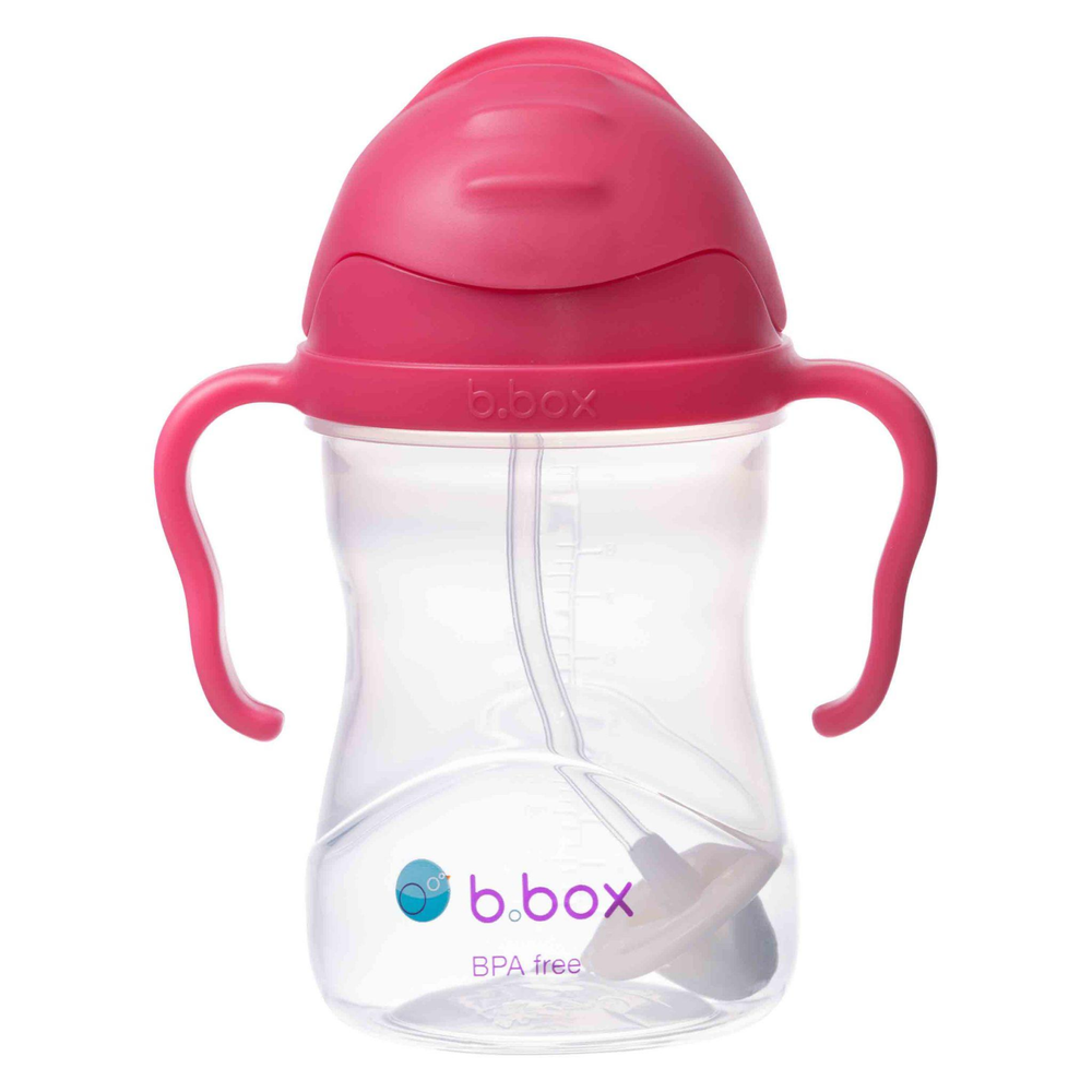 b box raspberry spill proof sippy cup for baby