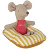 maileg yellow striped small rubber mouse for mouse dolls