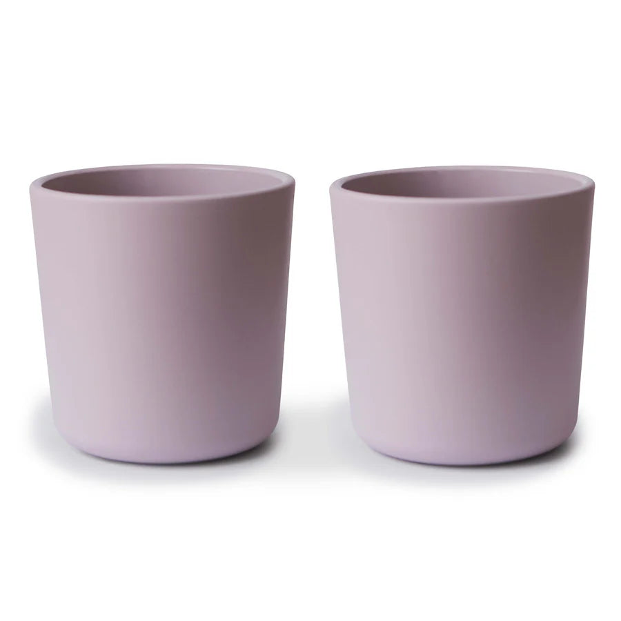 Mushie silicone babies dinnerware cup in Blush