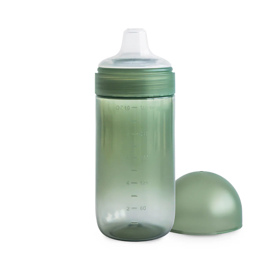 Mushie Soft Spout Sippy Cup in Dried Thyme - BPA-free 10 oz toddler sippy cup with soft silicone spout