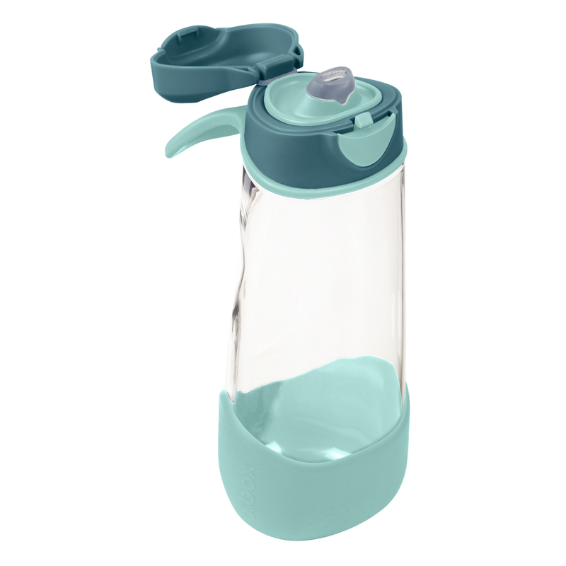 20 ounce sport kids water bottle in emerald forest green by b.box