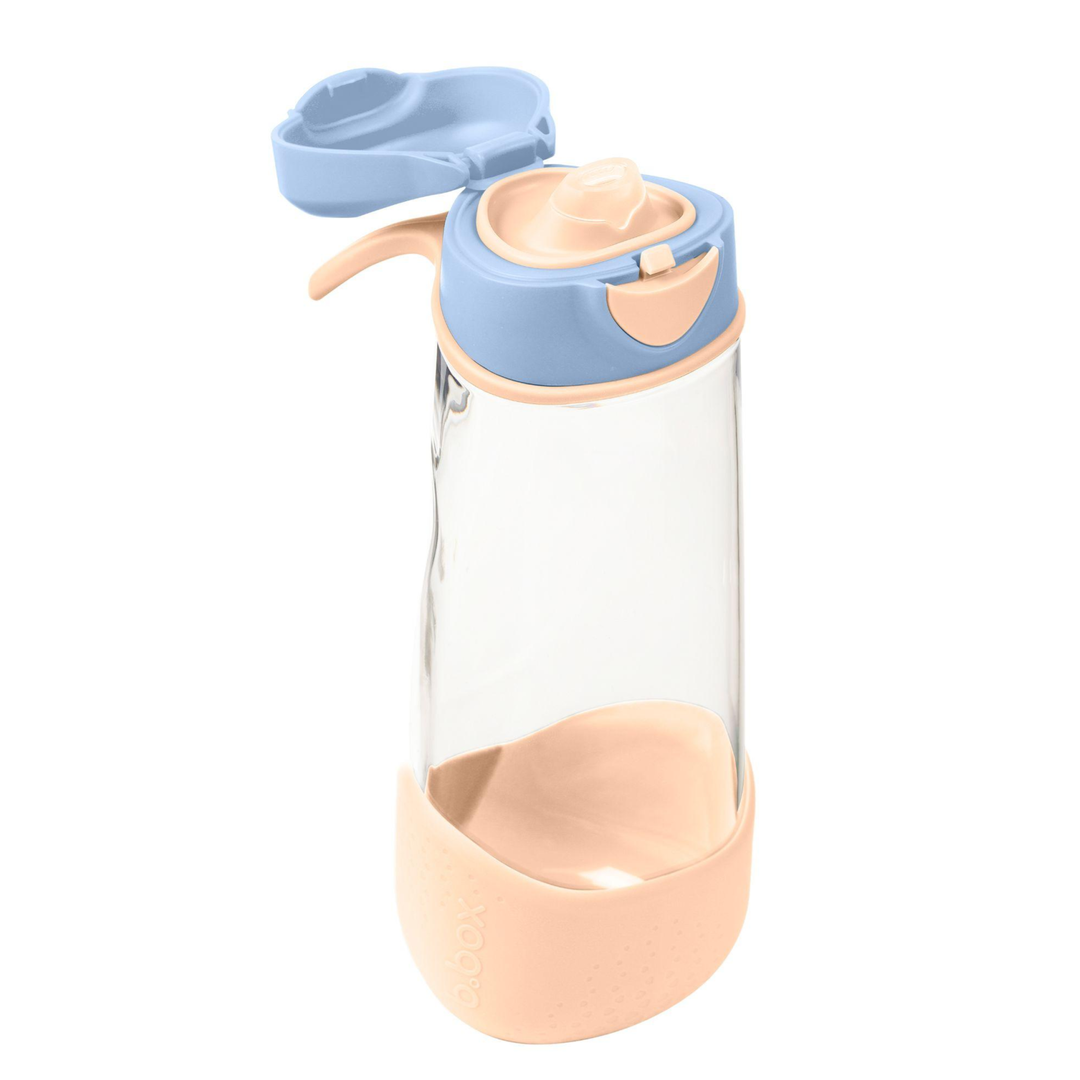 b.box just peachy sports spout bottle with straw