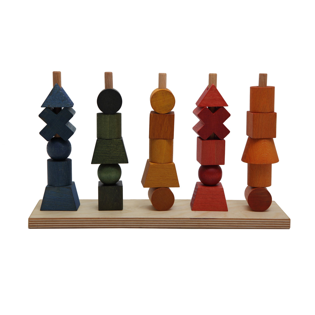 woodenstory stacking and sorting montessori toy for children
