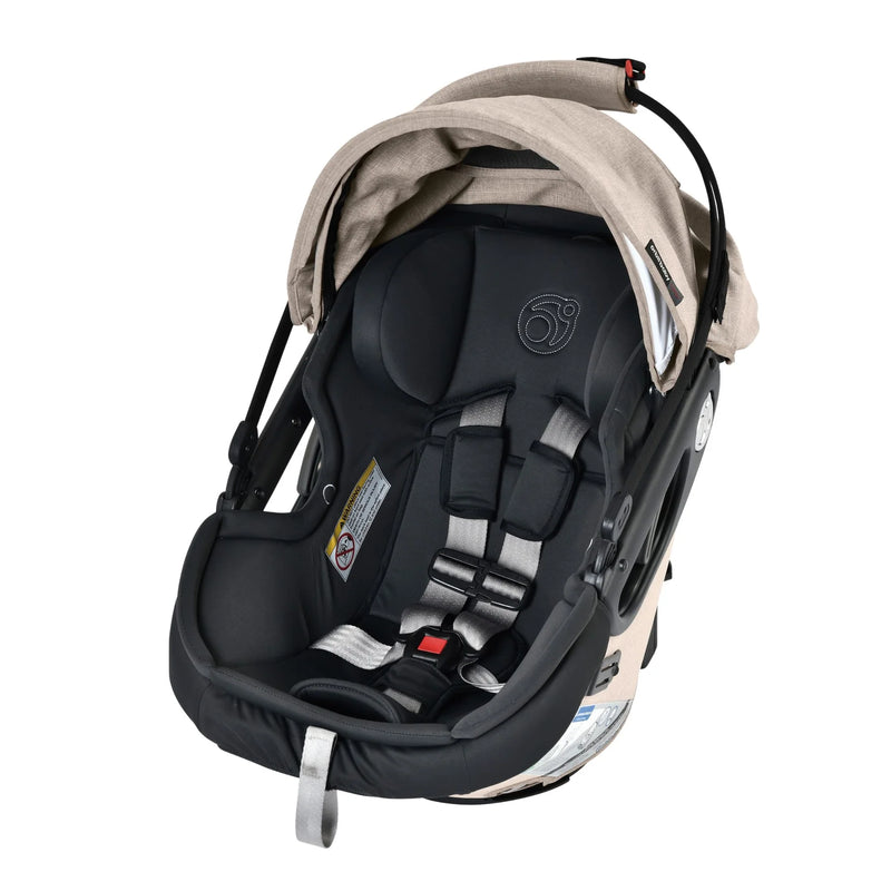 For parents seeking elegance and ease, the Orbit Baby Stroll & Ride Travel System in Melange Flax/Black Luxe is a top stroller travel system.