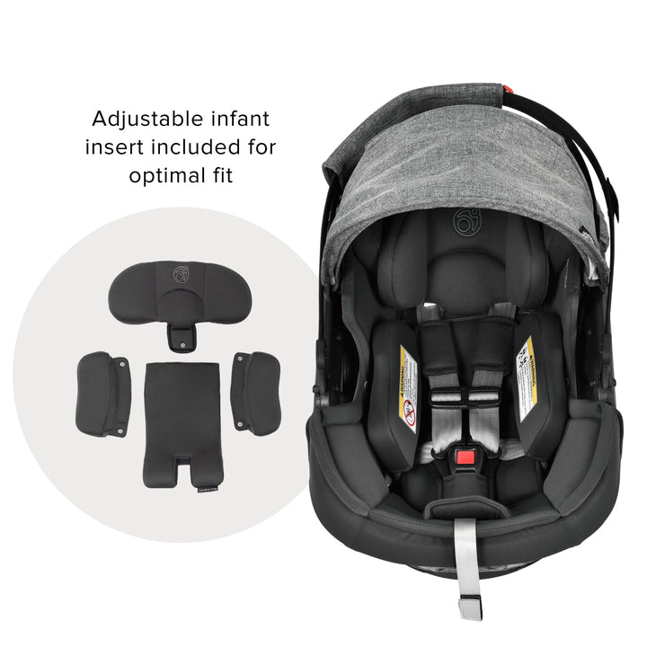 melange gray orbit baby G5 plus infant car seat top rated stroller travel systems
