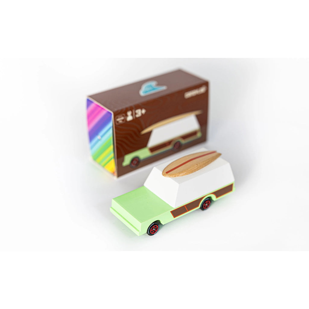 Candylab Surf Wagon handcrafted wooden toy car perfect for beach-themed play