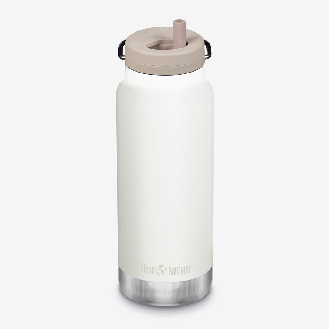 Bright Klean Kanteen 32oz TKWide with Twist Cap in Tofu, highlighting non toxic and climate controlled construction