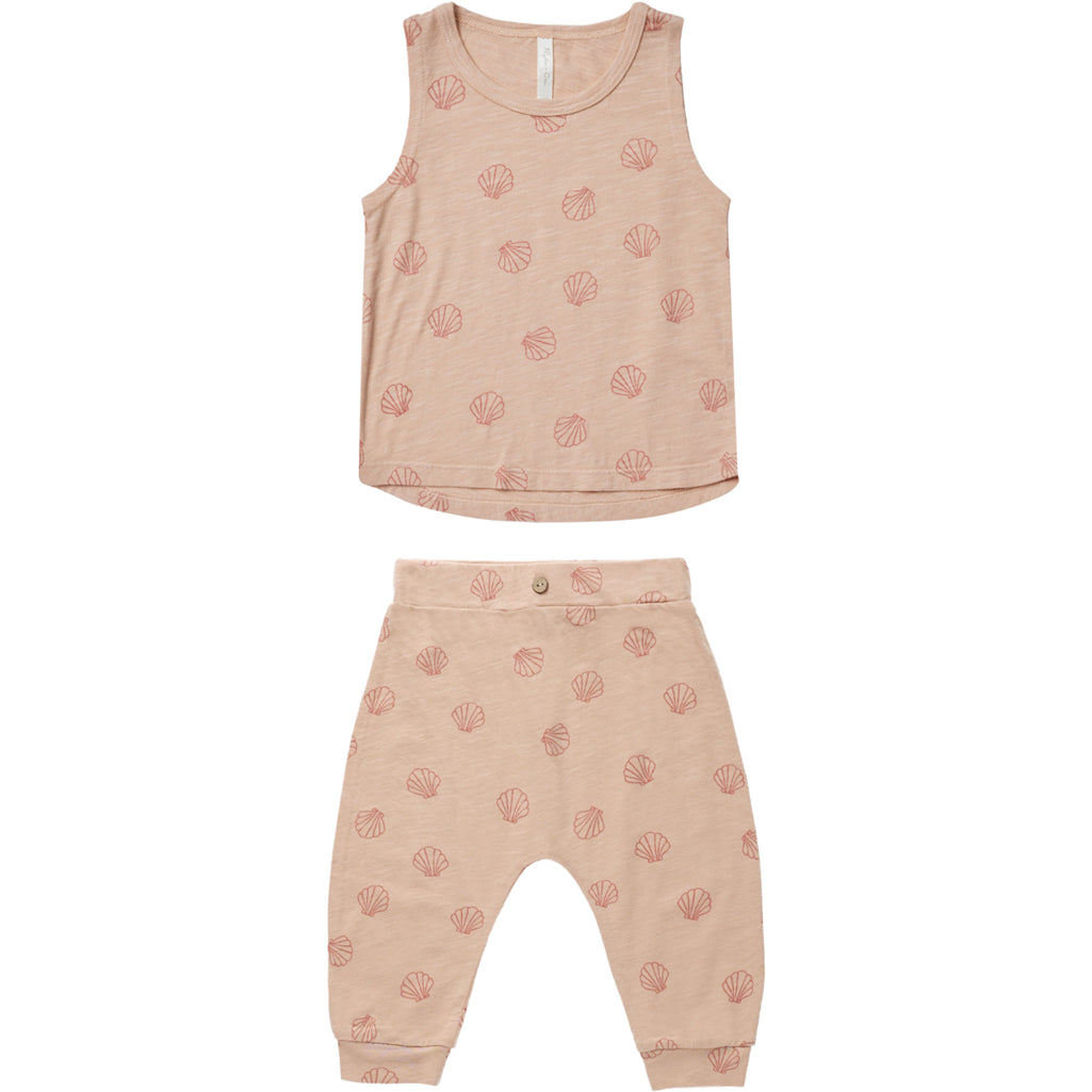 toddler summer outfit tank and pants for babies pink by rylee amd cru