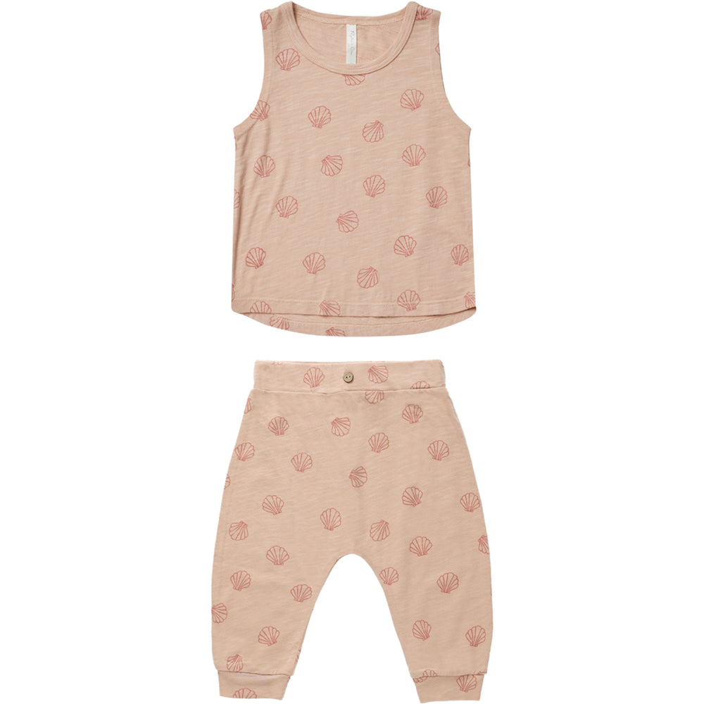 clothes for toddles pink tank top and pants set from rylee + cru