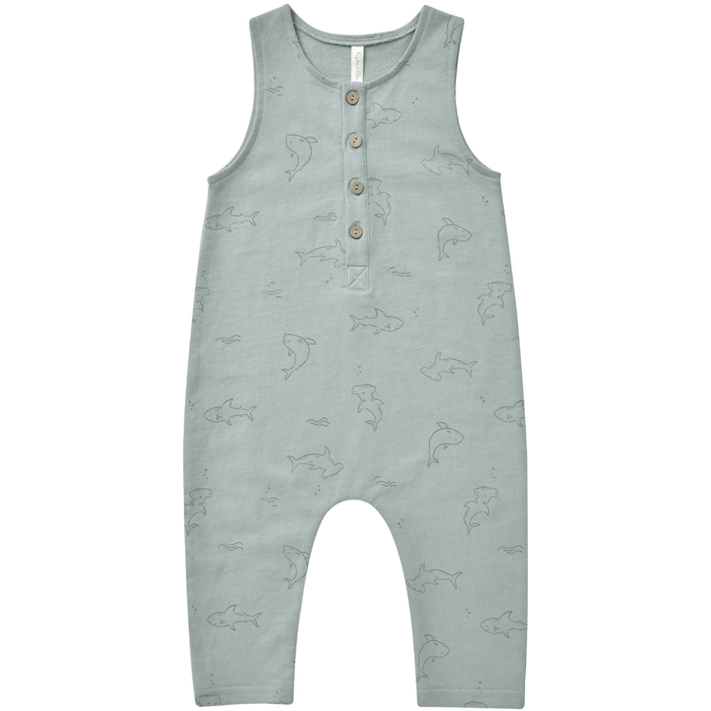 rylee & cru baby boy jumpsuit with sharks