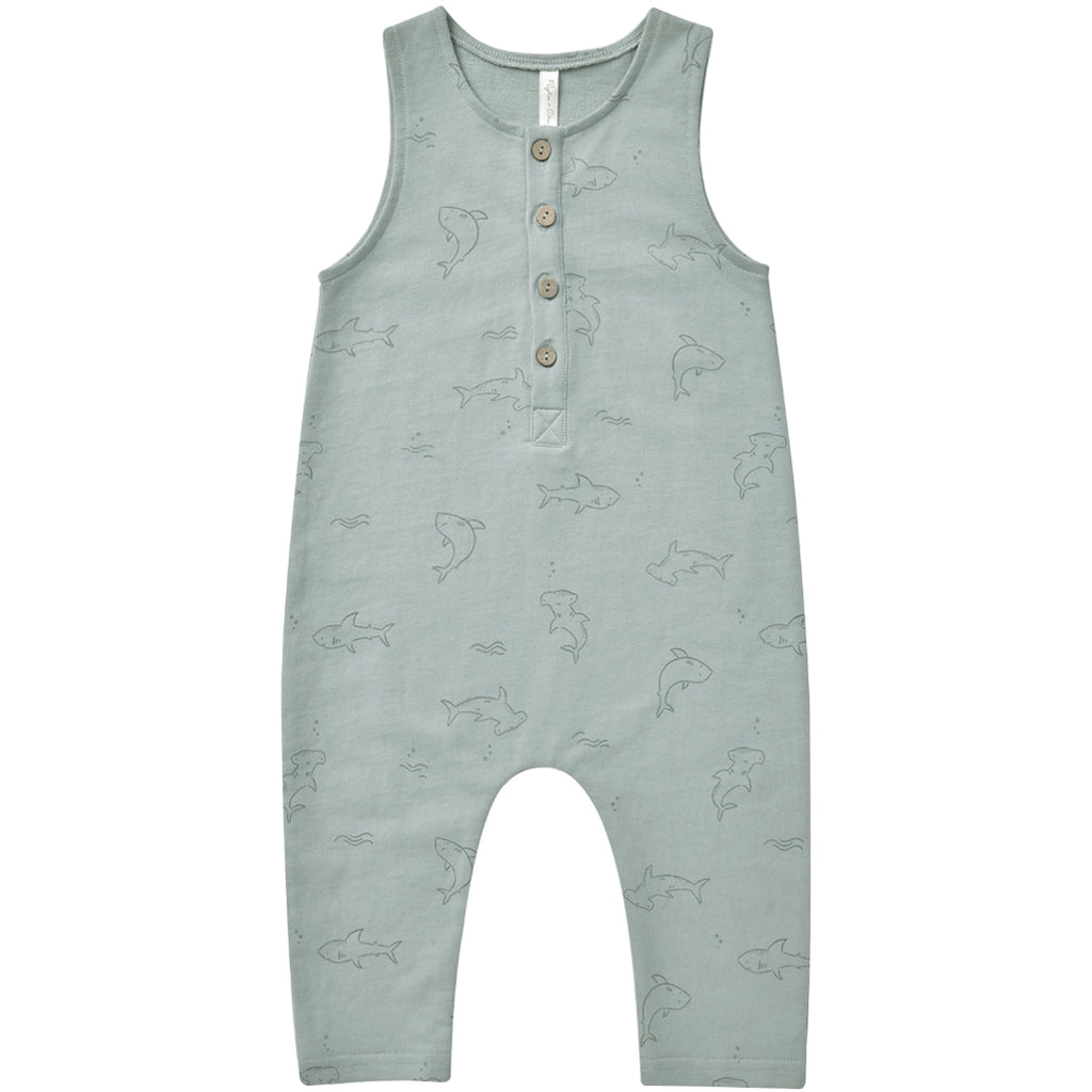 rylee & cru baby boy jumpsuit with sharks