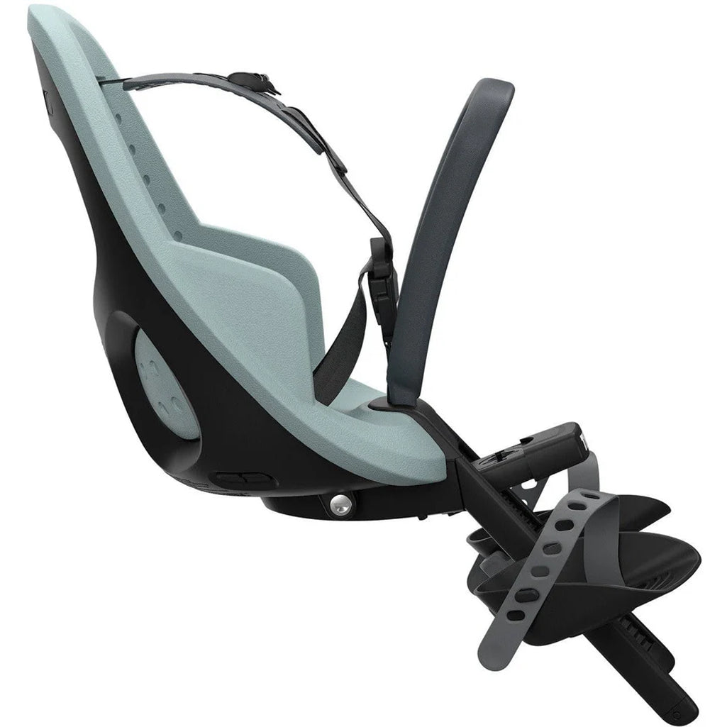 Thule Yepp 2 Mini Majolica Blue infant bike seat, a colorful and secure option.