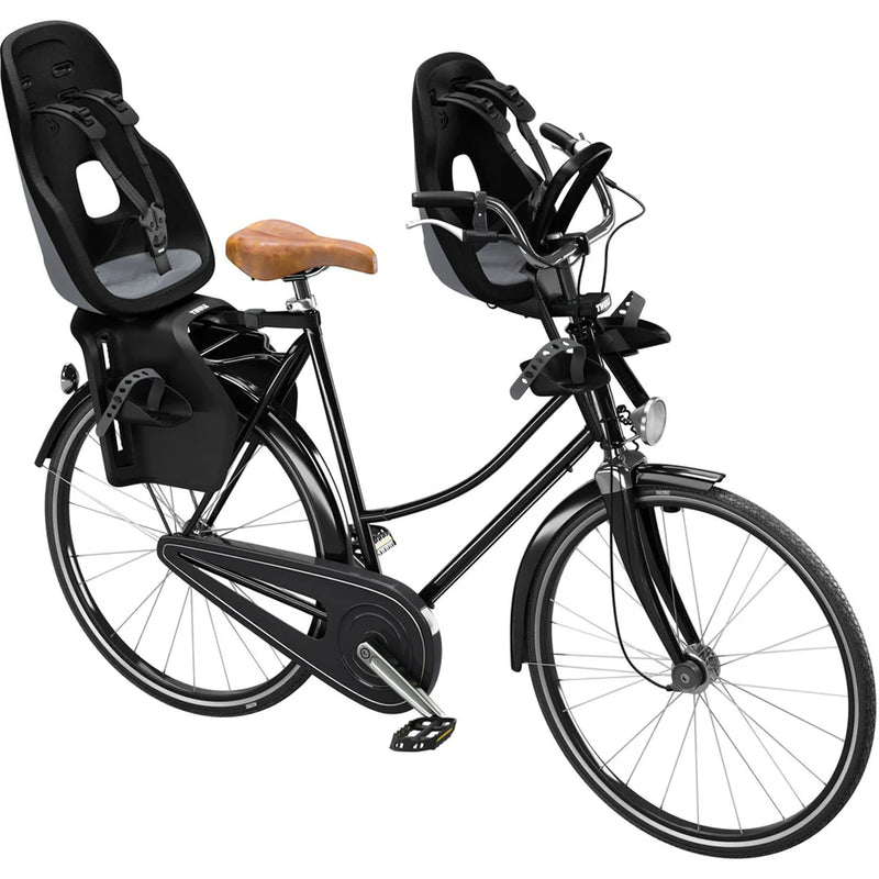 Black Thule Yepp Nexxt2 Mini baby bike seat, a lightweight and durable option.