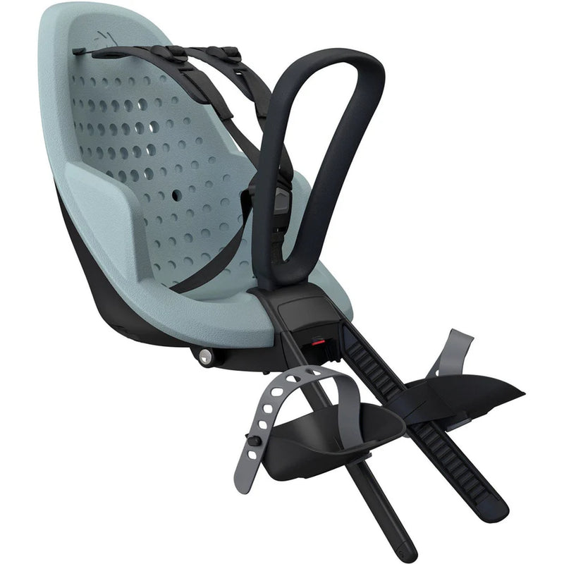 Thule Yepp2 Mini Majolica Blue children’s bike seat, a stylish and reliable choice.