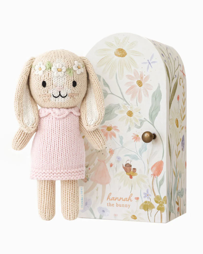 Snuggly and cute, the Cuddle + Kind Tiny Animals Hannah the Bunny plushies delight kids everywhere.