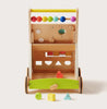 Backside of the Tiny Land® Premium Natural Wooden Activity Walker