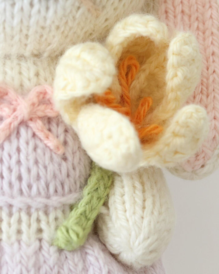 Cuddle + Kind Tiny Animals Lavender the Bunny cotton knit doll for kids