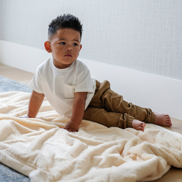 The Saranoni Lush Toddler Blanket in Chiffon is a toddler blanket pick that combines style and comfort.