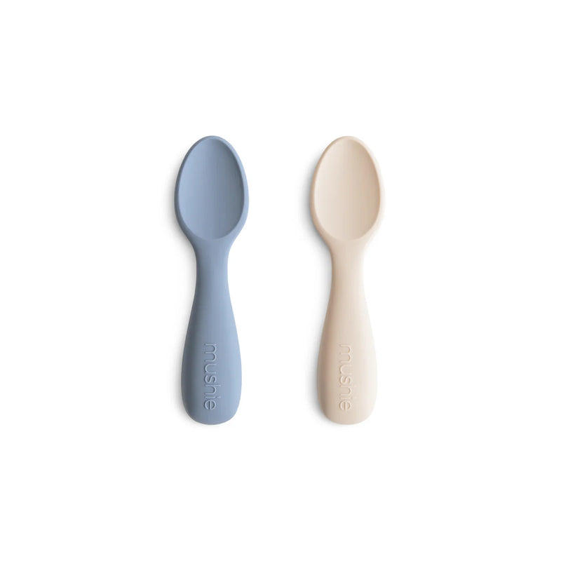 Mushie Toddler Starter Spoons making mealtime fun and easy with toddler-friendly sizes and designs