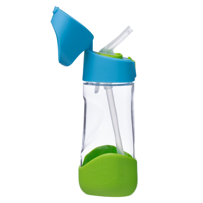 ocean breeze b.box tritan water bottle with straw for kids