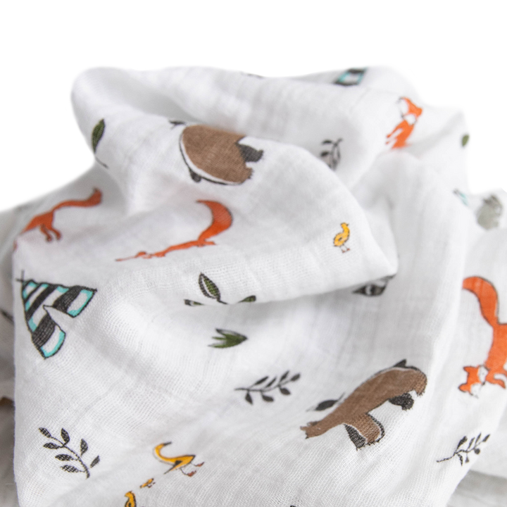 Cozy Little Unicorn Forest Friends 2 Muslin Swaddle Blanket 3 Pack, perfect muslin blanket for infants