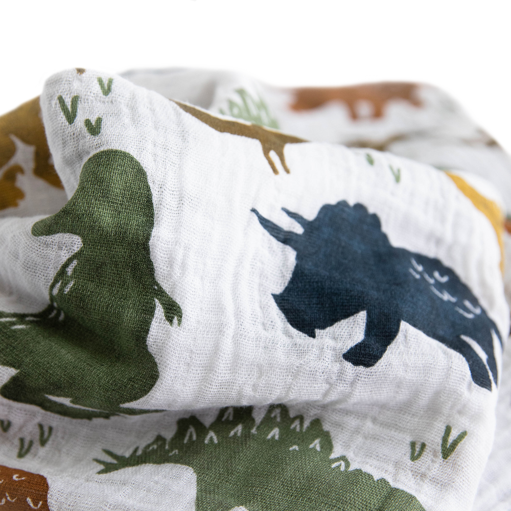 Cozy Little Unicorn Dino Friends 2 Muslin Swaddle Blanket 3 Pack, perfect muslin blanket for infants