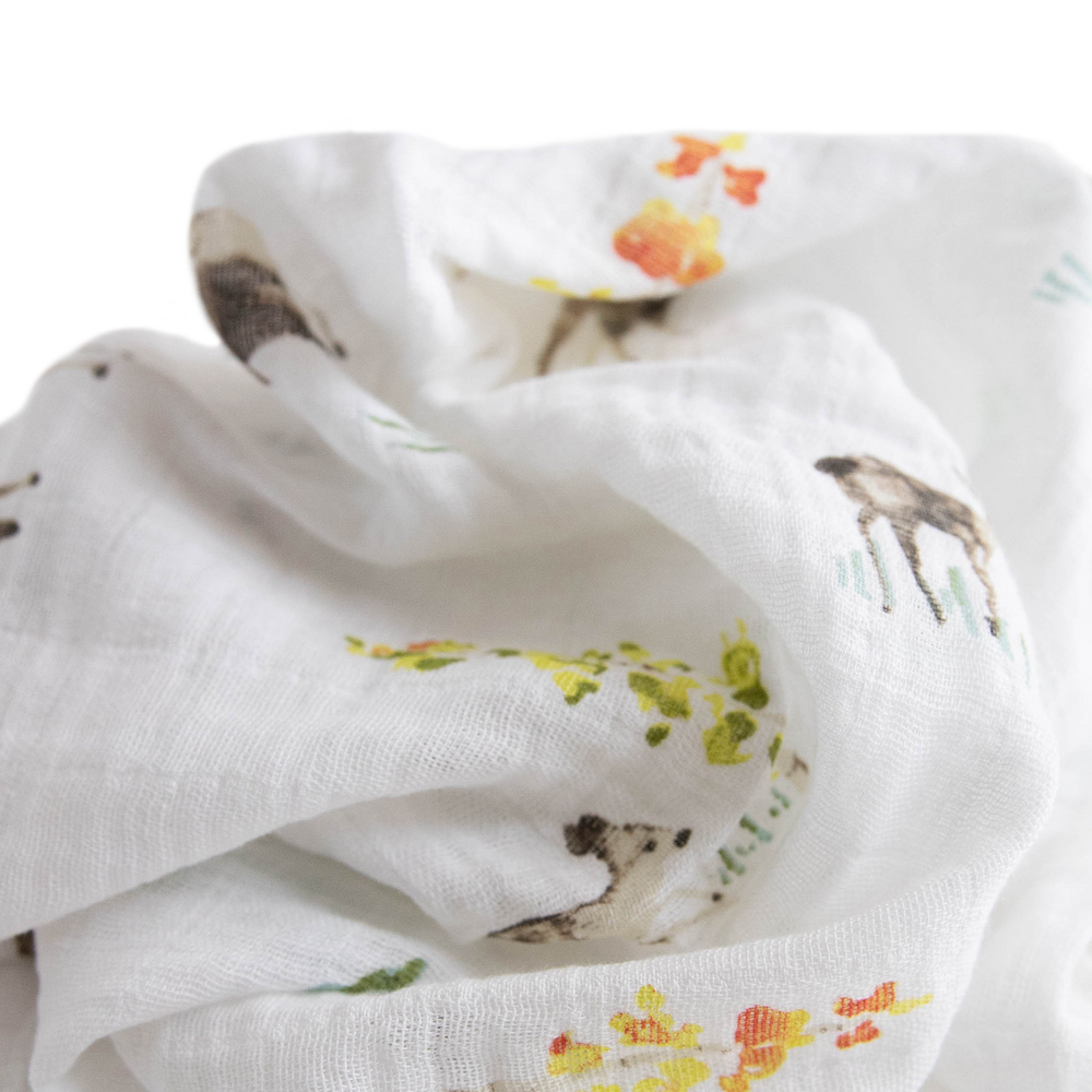 Cozy Little Unicorn Oh Deer 2 Muslin Swaddle Blanket 3 Pack, perfect muslin blanket for infants