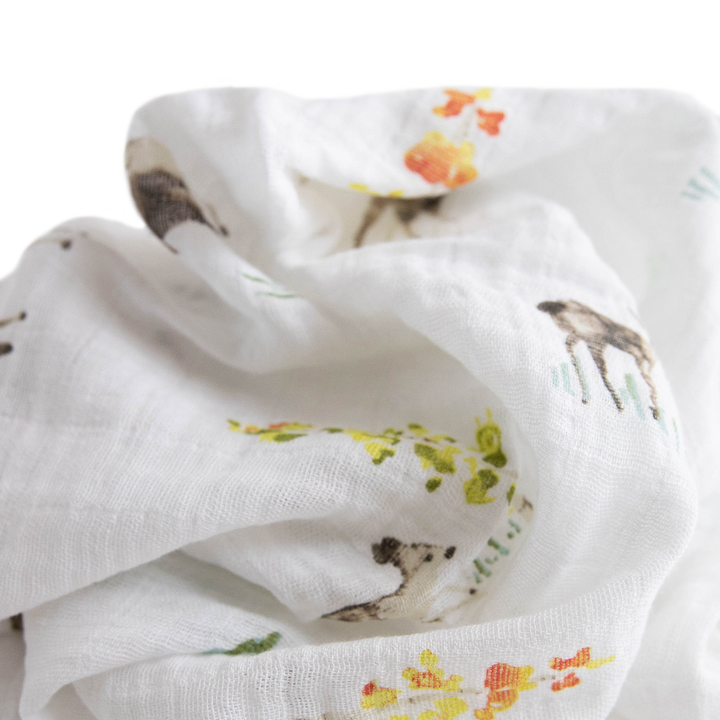 Cozy Little Unicorn Oh Deer 2 Muslin Swaddle Blanket 3 Pack, perfect muslin blanket for infants