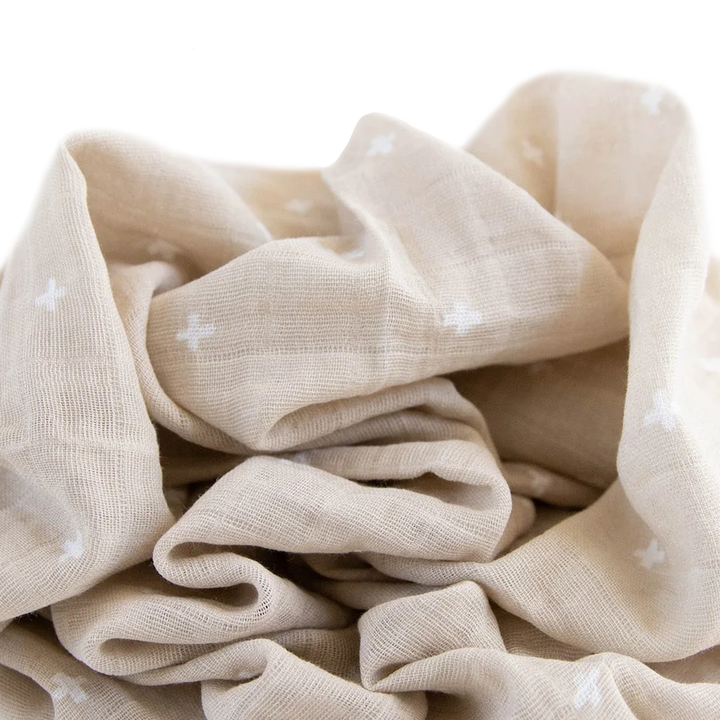 Wrap your baby in Little Unicorn Oh Deer 2 Muslin Swaddle Blanket 3 Pack, swaddling muslin blanket