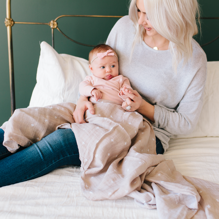 Soft and lightweight Little Unicorn Cotton Muslin Swaddle Blanket 3 Pack - Oh Deer 2, swaddle cloth muslin