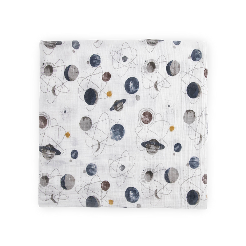 Cozy Cotton Muslin Swaddle Blanket – Planetary from Little Unicorn, perfect as a swaddling muslin blanket.