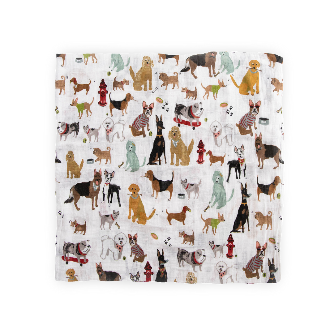 Little Unicorn Cotton Muslin Swaddle Blanket - Woof, breathable swaddle cloth muslin for babies