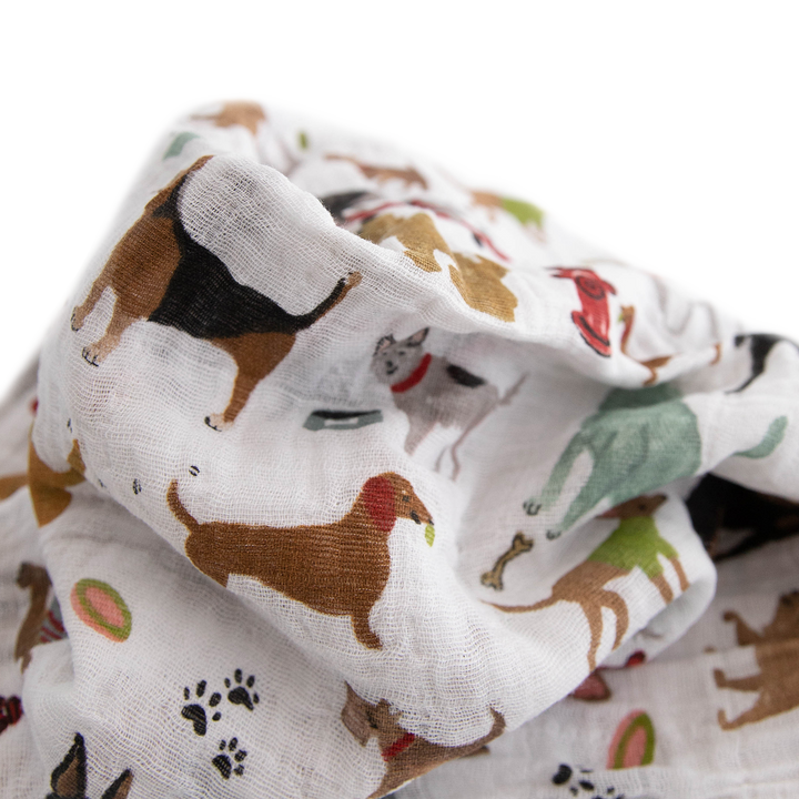 Cozy Little Unicorn Cotton Muslin Swaddle Blanket - Woof, infant muslin blankets for snuggly naps