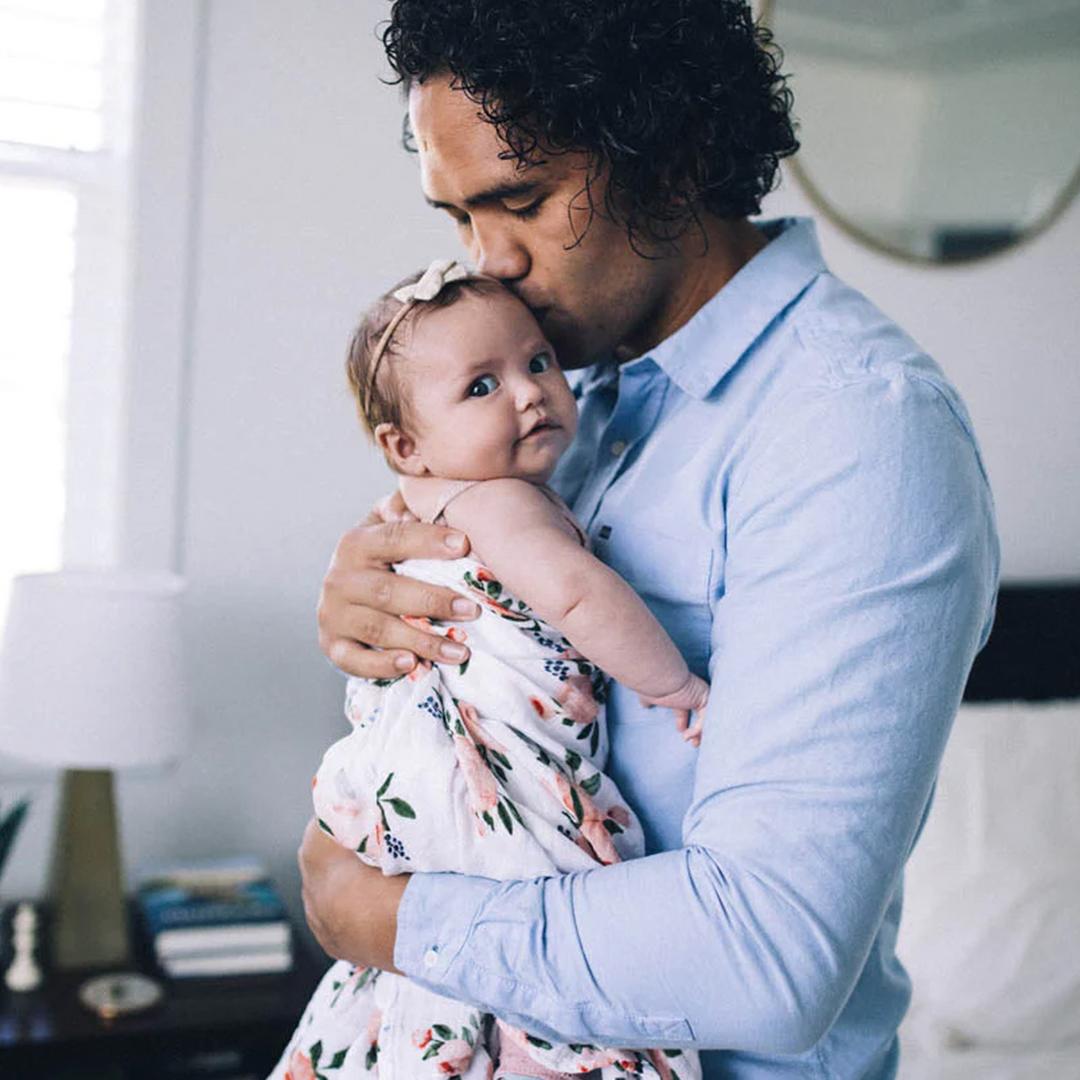 Little Unicorn Watercolor Roses Cotton Muslin Swaddle Blanket, versatile muslin swaddle for babies