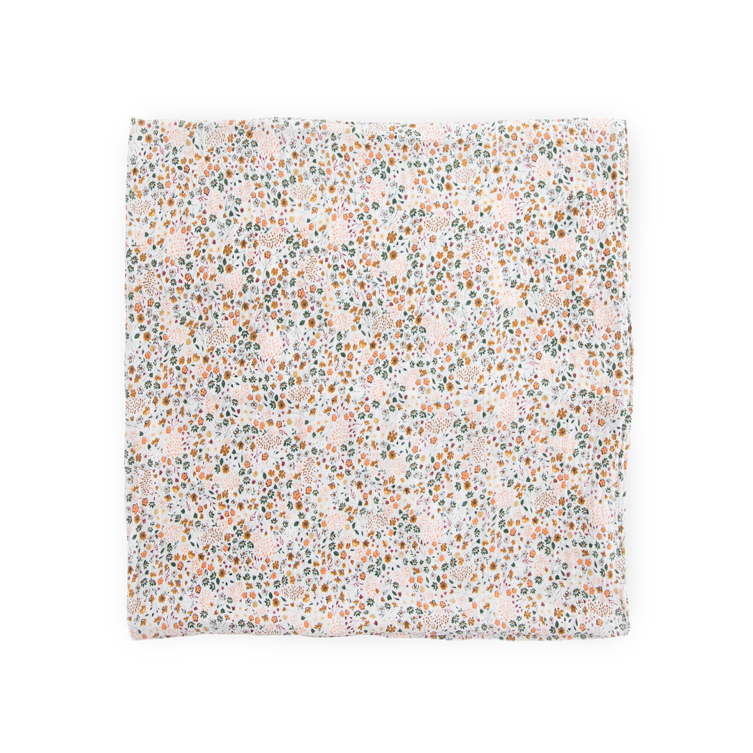 Cozy Cotton Muslin Swaddle Blanket – Pressed Petals from Little Unicorn, ideal as a swaddling muslin blanket.