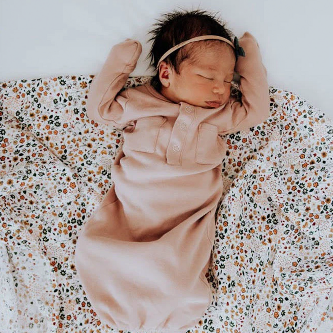 Soft Pressed Petals muslin baby blankets by Little Unicorn, great for naptime and cuddles.