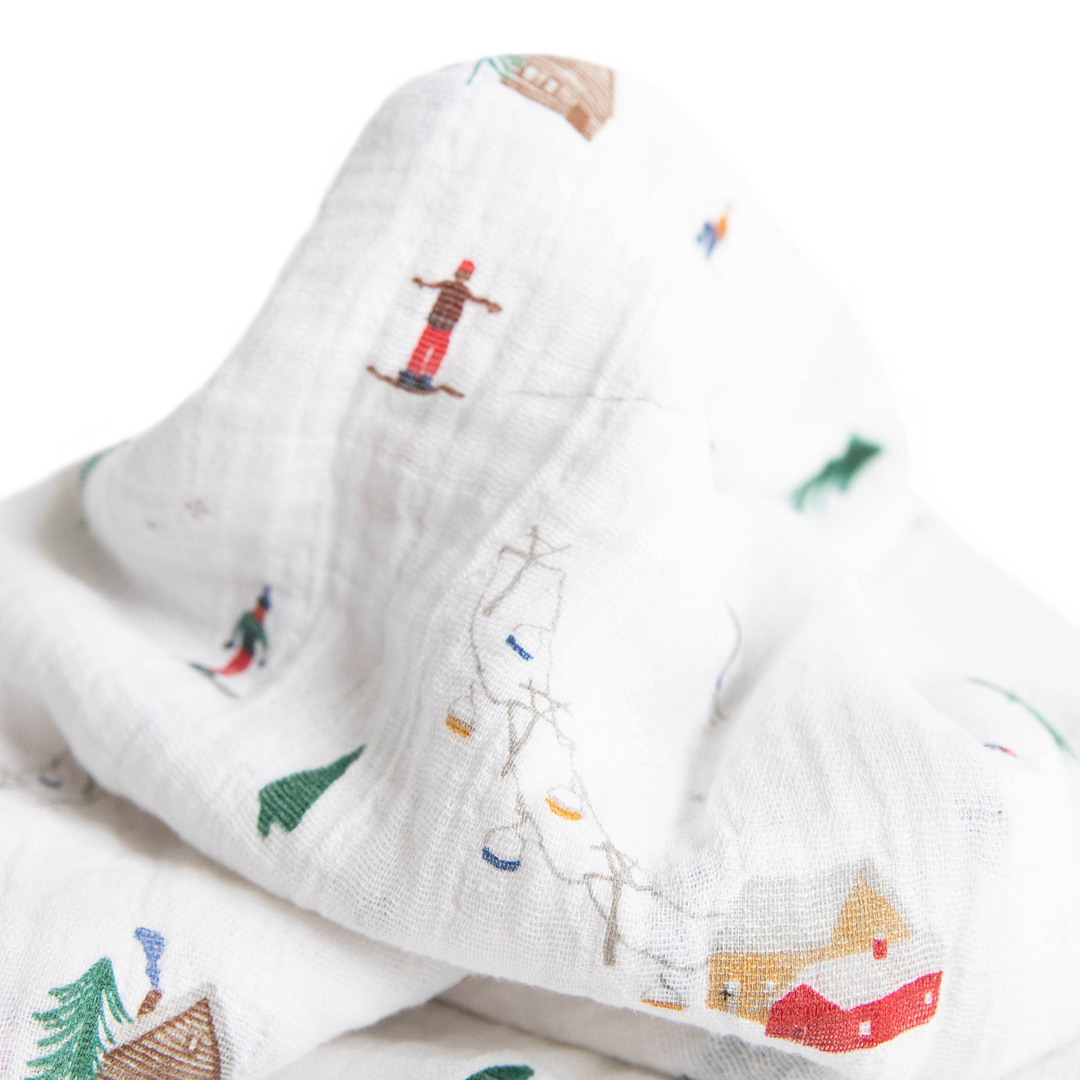 Cozy Little Unicorn Powder Party muslin blankets, perfect for gentle infant swaddling.