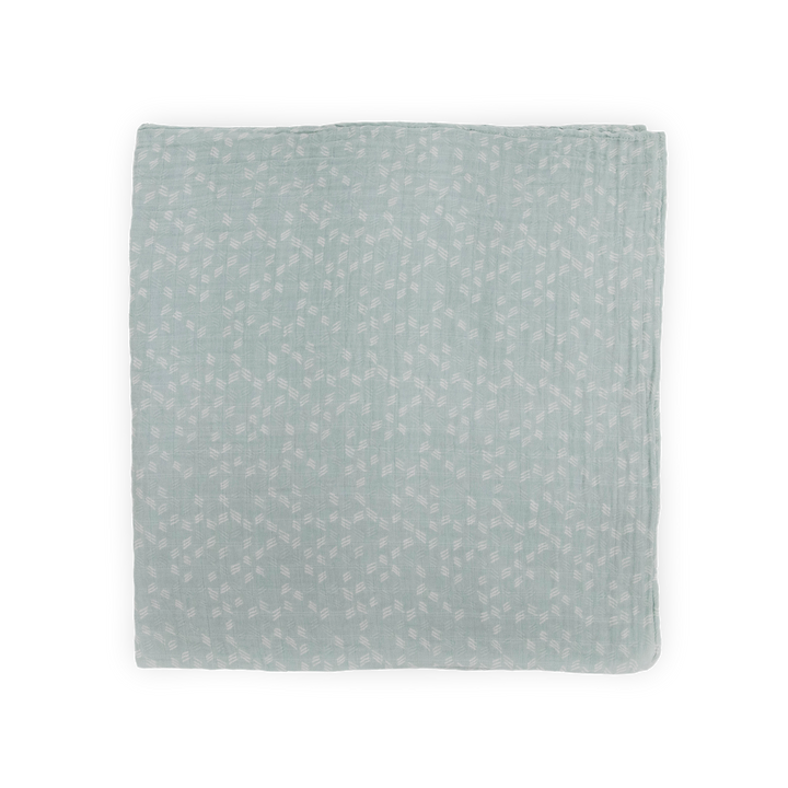 Keep your baby comfortable with this Misty Field muslin baby blanket from Little Unicorn.