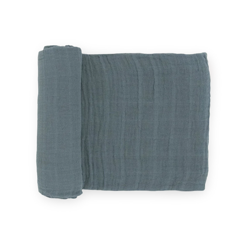 Little Unicorn Cotton Muslin Swaddle Blanket - Sea, soft muslin swaddle for newborns.