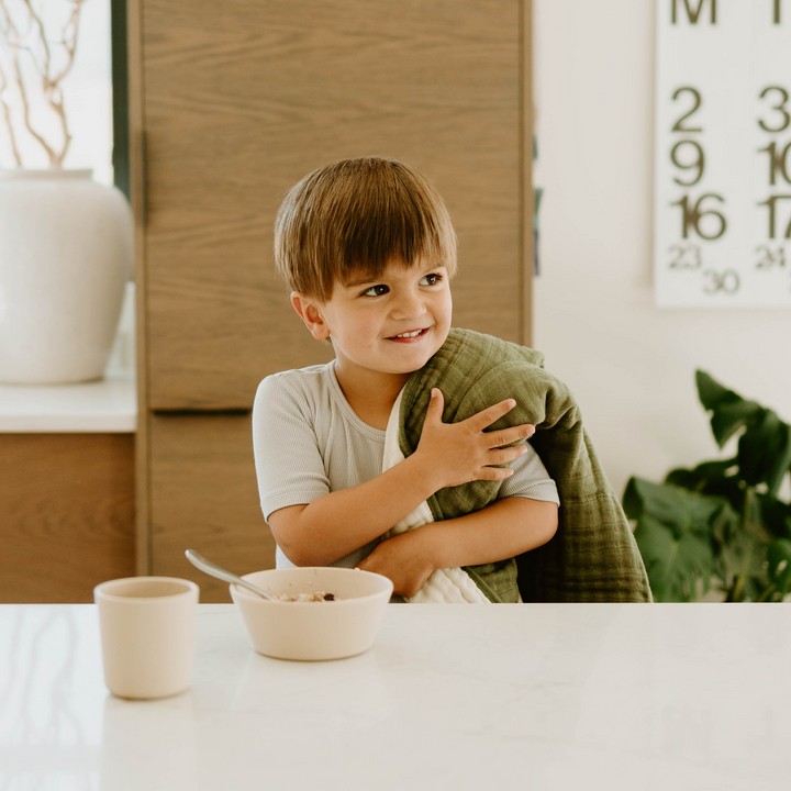 Little Unicorn Original Cotton Muslin Quilt - Fern, breathable muslin quilt with fern pattern, perfect for cozy baby cuddles