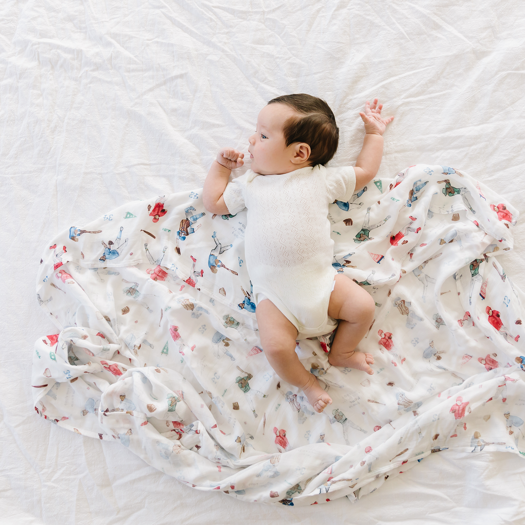 Deluxe Muslin Swaddle Blanket 2 Pack - Home Run 2